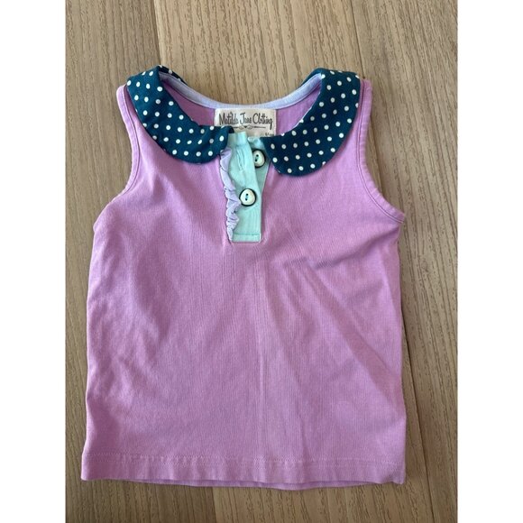 Matilda Jane Girls 2 Pleasantville Tank Girl Good Hart Shirt Lavender Toddler Gi - Picture 1 of 3